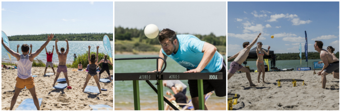 collage dreiSportstationen paulanerbeachdays