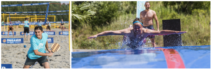 collage zweiSportstationen paulanerbeachdays